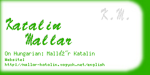 katalin mallar business card